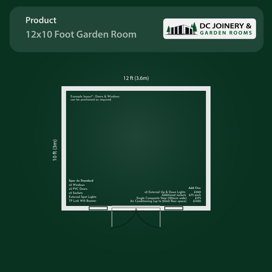 12x10 Insulated Garden Room