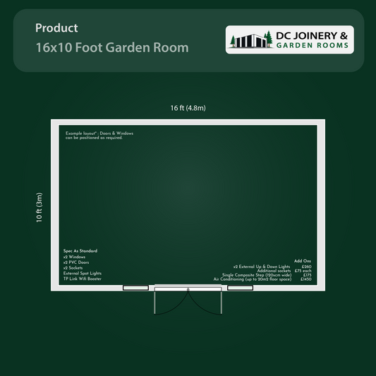 16x10 Insulated Garden Room