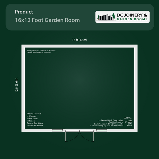 16x12 Insulated Garden Room